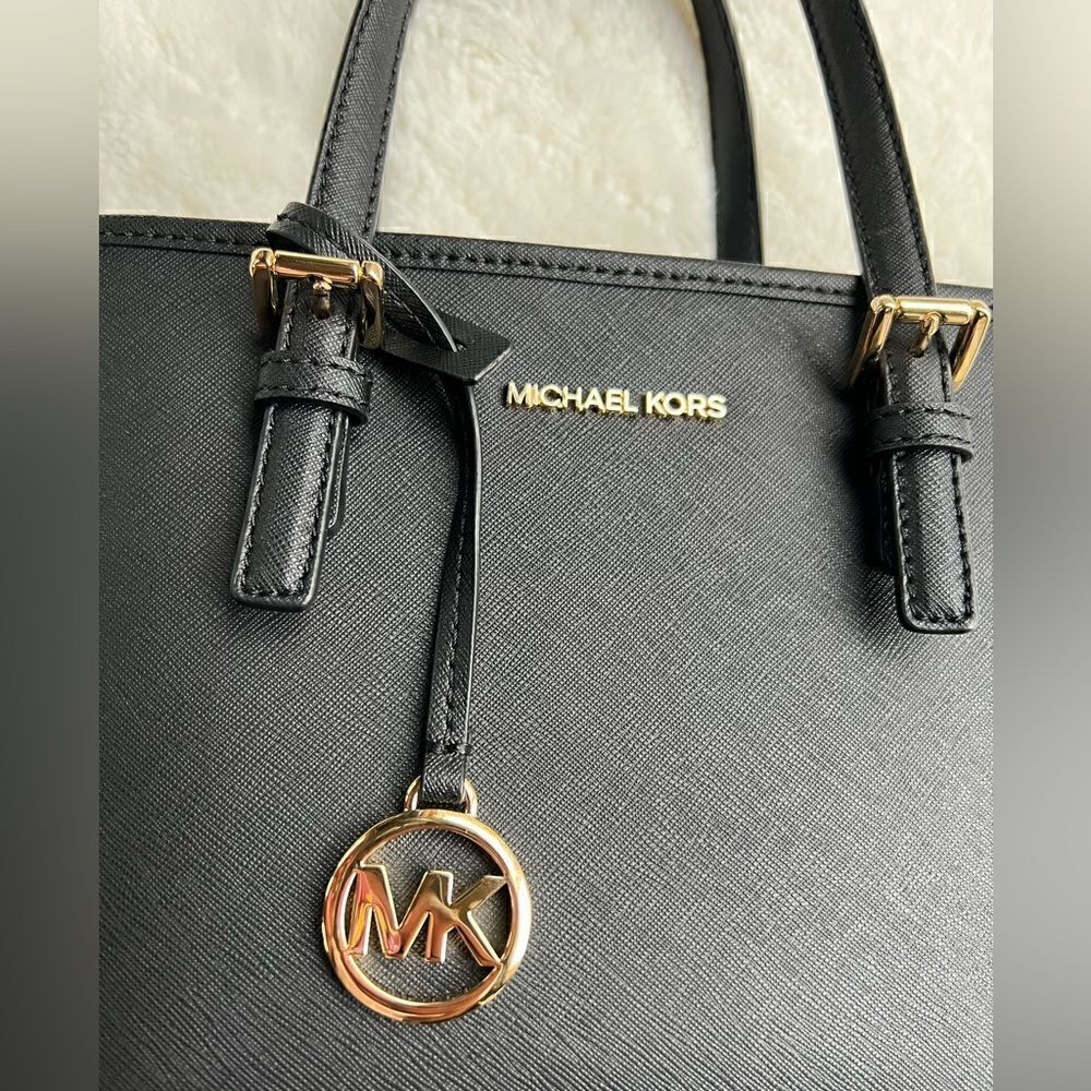 Michael Kors Jet Set Travel Extra-Small Saffiano Leather Top-Zip Tote Bag - Picture 3 of 16